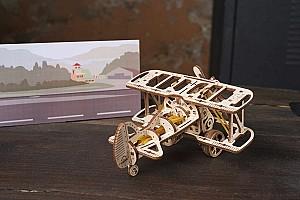 3D Puzzle Ugears Avion mini-biplan