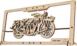3D Puzzle Ugears Motocicleta in rama