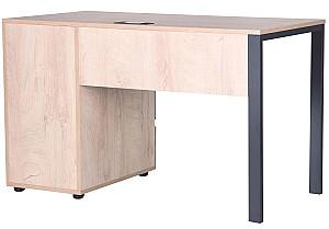 Masa de birou Art Metal Furniture Pluto ST R 1380 Grafit/Stejar (Bej)