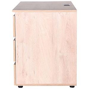 Masa de birou Art Metal Furniture Pluto ST R 1380 Grafit/Stejar (Bej)