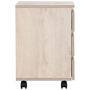 Comoda Art Metal Furniture Pluto SM1 Grafit/Stejar (Bej)