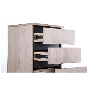 Comoda Art Metal Furniture Pluto SM1 Grafit/Stejar (Bej)