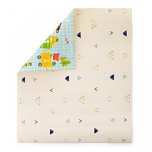 Covoras de joaca copii Petite&Mars Joy Max Train cu două fețe