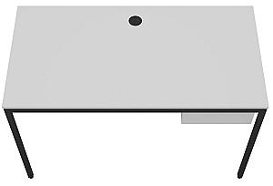 Masa de birou Art Metal Furniture Oslo Grafit/Alb