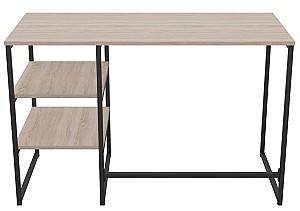 Masa de birou Art Metal Furniture Jet Negru/Sonoma (Bej)