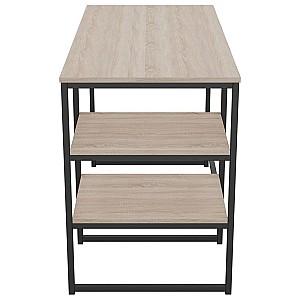 Masa de birou Art Metal Furniture Jet Negru/Sonoma (Bej)