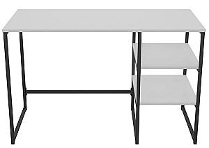 Masa de birou Art Metal Furniture Jet Alb/Negru