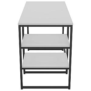 Masa de birou Art Metal Furniture Jet Alb/Negru