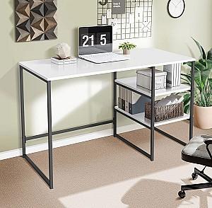 Masa de birou Art Metal Furniture Jet Alb/Negru