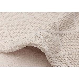 Pled Jollein Check Knit Oatmeal/Teddy Fleece