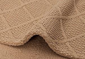 Pled Jollein Check Knit Biscuit/Teddy Fleece