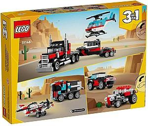 Constructor LEGO Creator Flatbed Truck With Helicopt 31146