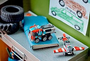 Constructor LEGO Creator Flatbed Truck With Helicopt 31146