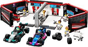 Constructor LEGO City F1 Garage masini Mercedes-AMG si Alpine