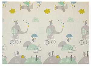 Covoras de joaca copii Petite&Mars Campy Elephant&Fox