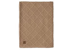 Pled Jollein Check Knit Biscuit/Teddy Fleece