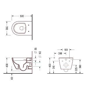 Vas WC Serel SAPPHIRE RIMLESS