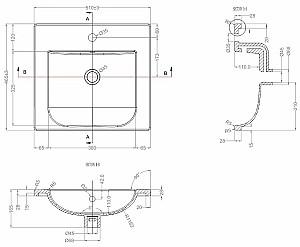 Lavoar baie NOMI Argo 500X460X165