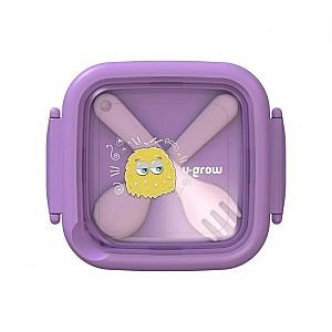 Set de recipiente alimentare U-Grow 2 în 1 mov