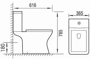 Vas WC NOMI Podio Rimless (118358)