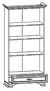 Dulap cu vitrina Yasen Kentuki REG2W1S