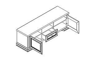 Tumba pentru televizor Yasen White 160 Pin Argintiu