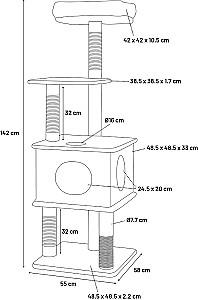 Ansamblu pentru pisici Flamingo TEOR Grey (561553)