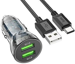 Incarcator auto HOCO Z47 Transparent + USB Type-C