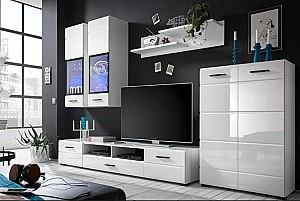 Tumba pentru televizor Yasen Vusher RTV1SW Nimphea Alb/Alb Lucios