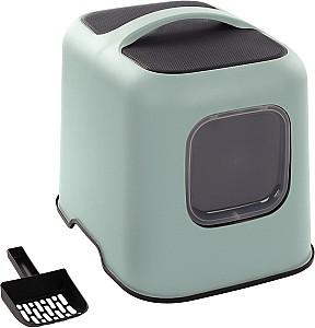 Litiera acoperita pentru pisici Flamingo Trudy Green