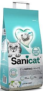 Asternut pentru litiere Sanicat CLUMPING WHITE COTTON FRESH 20L