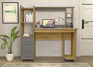 Masa de birou Yasen Sinus Stejar Artizan / Grafit Gri