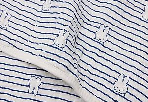 Pled Jollein Muslin Miffy Stripe Navy