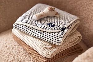 Pled Jollein Muslin Miffy Stripe Navy