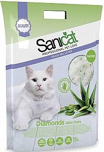 Asternut pentru litiere Sanicat DIAMONDS ALOE VERA 15L