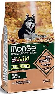 Hrana uscata pentru caini Monge BWILD Grain Free ADULT Salmon/Peas 2.5kg