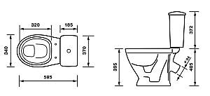 Vas WC RADUGA +Rezervor pentru copii
