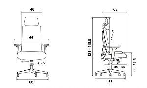 Fotoliu de birou Antares Ruben All Mesh Black