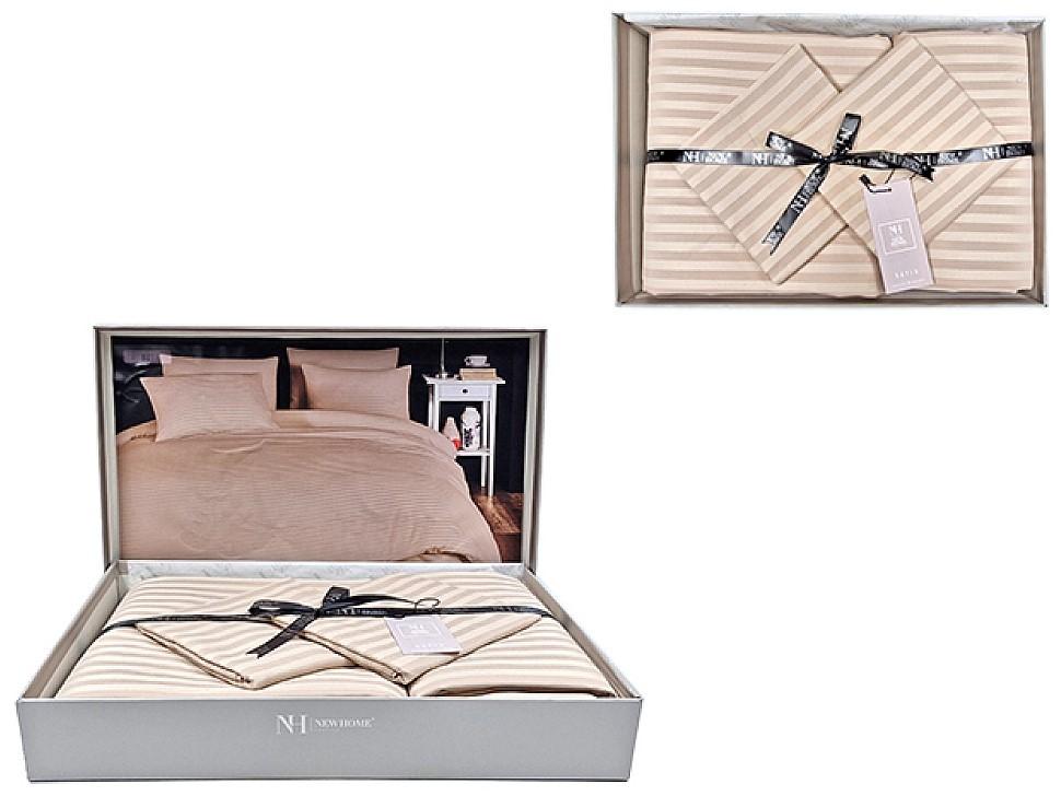 Albituri de pat Newhome Euro 2 NH Stripe Satin beige