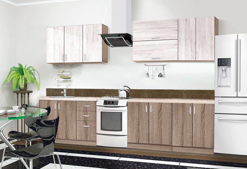 Set mobila bucatarie Modern Paola 2.6m (Vintage Oak/Craft Oak White)