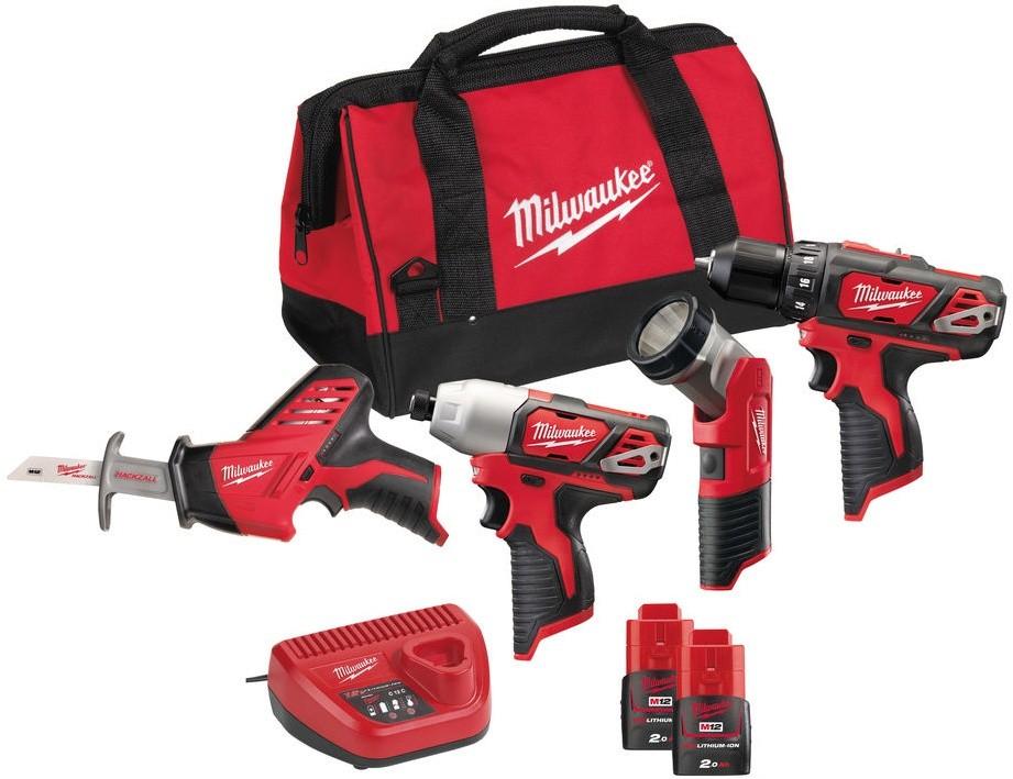 Set de scule electrice Milwaukee M12BPP4A-202B