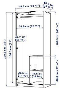 Dulap IKEA Brimnes 78x190 2 usi (Alb)