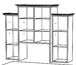 Dulap cu vitrina ML Mobila Mira Bufet 2 Alb