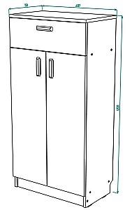 Comoda ML Mobila Vudi Nr.4 600 Shvartsvald / Chinchilla (Gri)