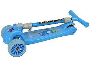 Trotineta LeanToys Crocodile 3191 Light Blue