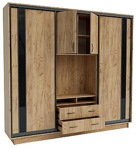 Living Confort-NV Universal 240x45x220 (2 PAL (CV lacobel)) Stejar Kraft Auriu