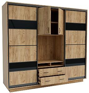 Living Confort-NV Universal 240x60x220 (2 PAL (CO lacobel)) Stejar Kraft Auriu