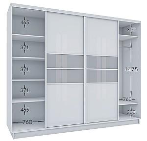 Living Confort-NV Universal 270x60x220 (2 CO lacobel) Nimphea Alba