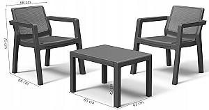 Set mobila de gradina Keter Emily Balcony Set Graphite