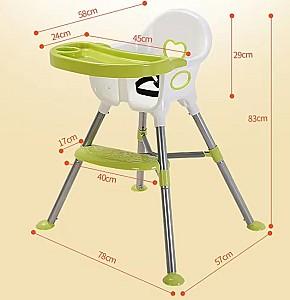Scaun de masa simplu 4Play Simple Verde (00755444)